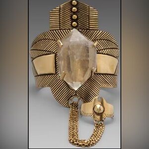 Reserved! Spell Designs Thinderstruck Bracelet Brass and Crystal see description